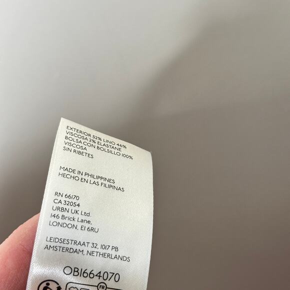 ANTHROPOLOGIE x MAEVE Naomi Linen Wide Leg Flare Pants Purple Tulip Sz 16 {3Z27} - Picture 5 of 5